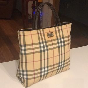 Authentic Burberry Vintage Nova Check Medium Tote